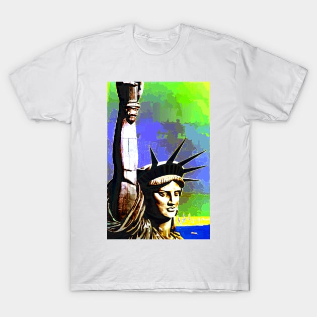 Lady Liberty - Retro Colors T-Shirt by CANJ72